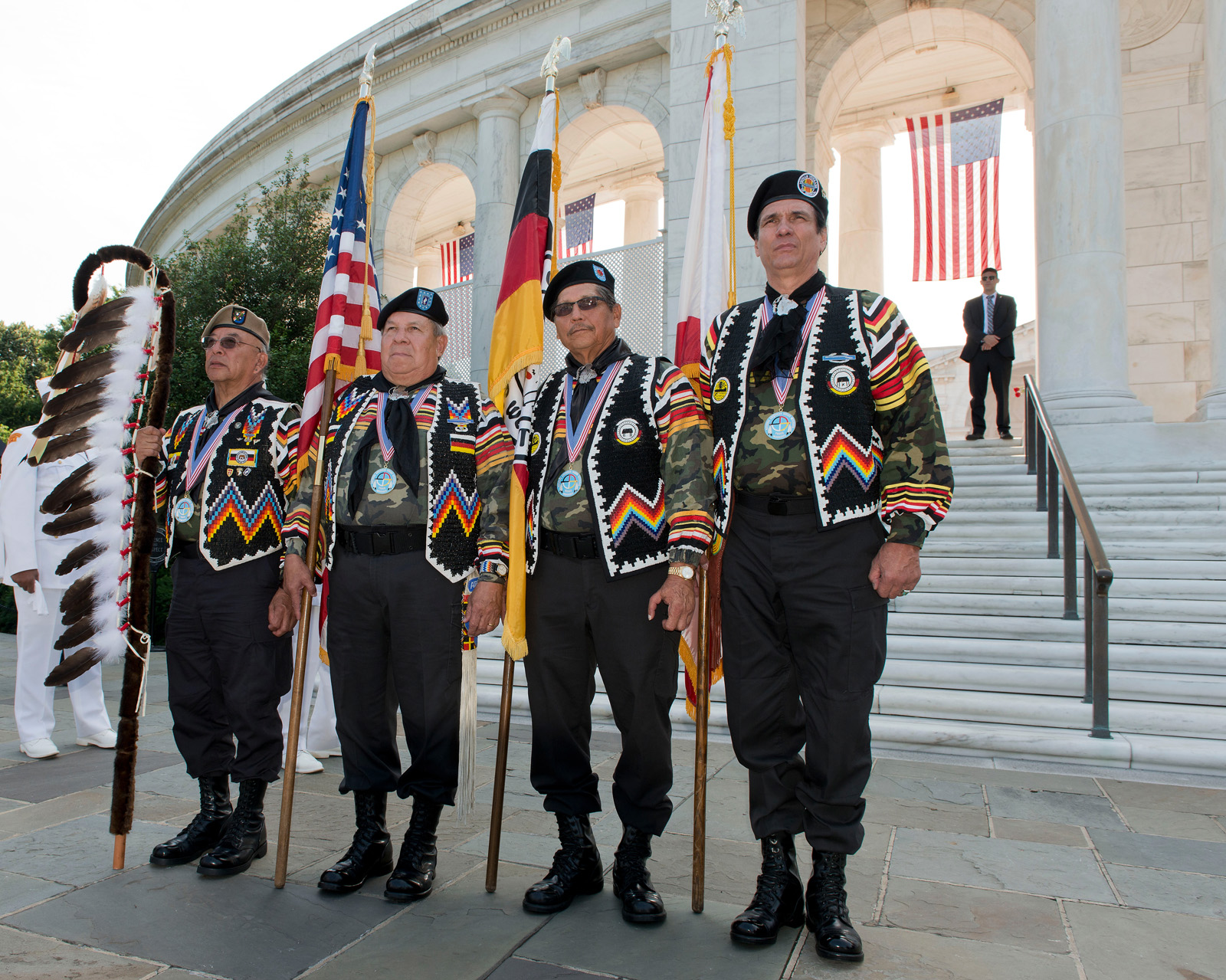 Color Guard represents Tribe at Arlington National Cemetery • The