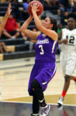 Cheyenne Nunez takes a jump shot during her senior season on the Okeechobee High School girls basketball team in the 2015-16 season. 